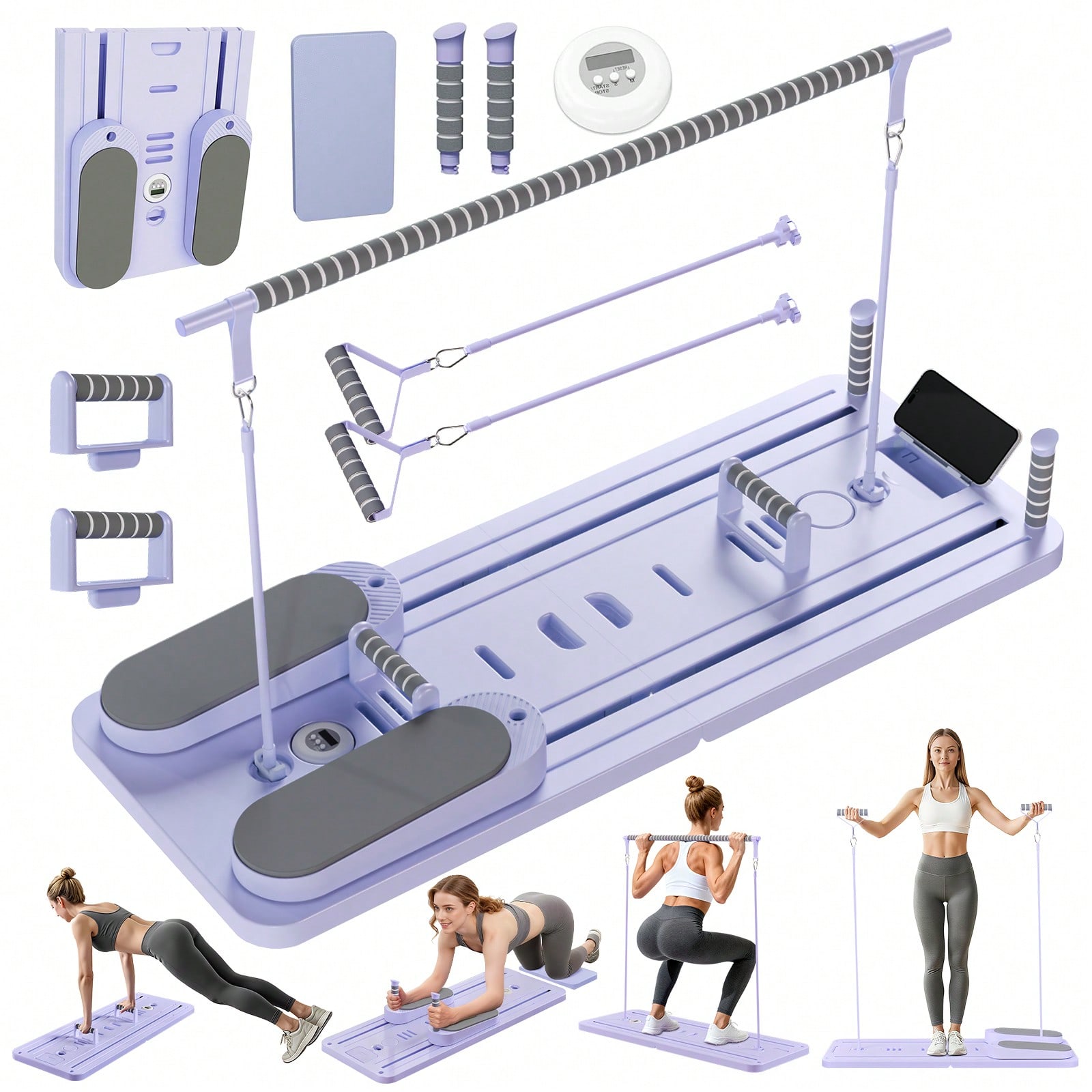 Pilates Reformer With Bar, Pil - Phone Holder 评论和价格