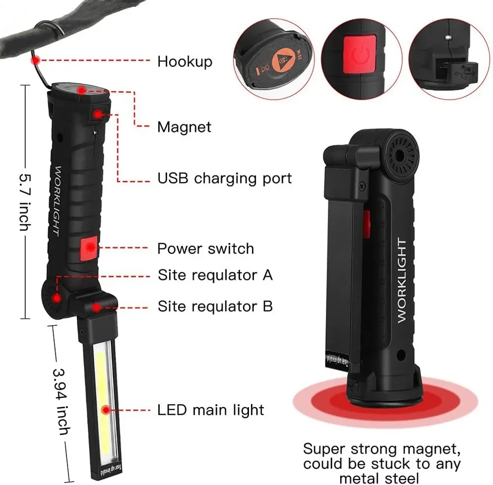 Portable COB LED Flashlight US - Power Bank 评论和价格