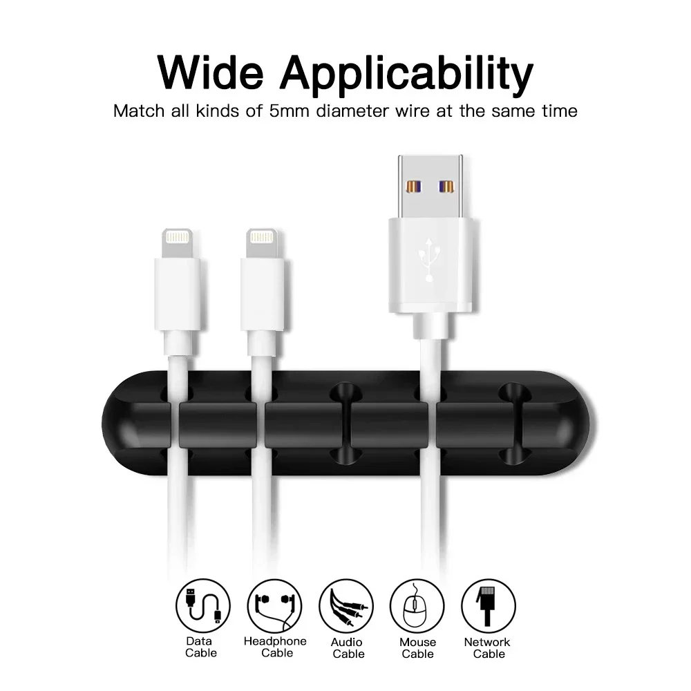 Silicone USB Cable Organizer U - Cable Organizer 评论和价格